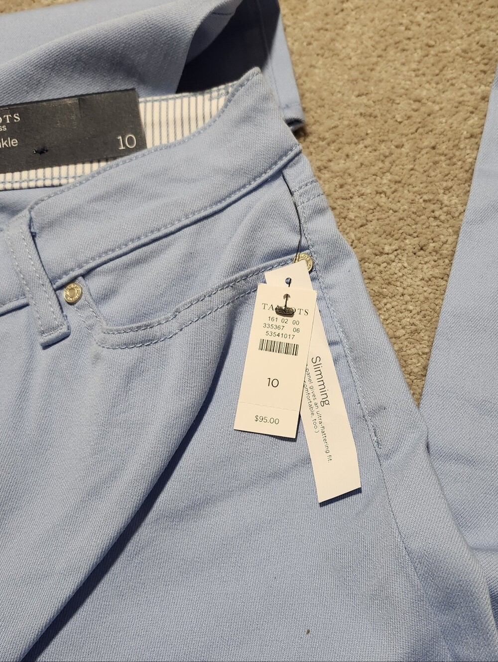 NWT Talbots Flawless Slim Ankle Light Blue Jeans Women's Size 10 Originally $95 - Picture 5 of 6